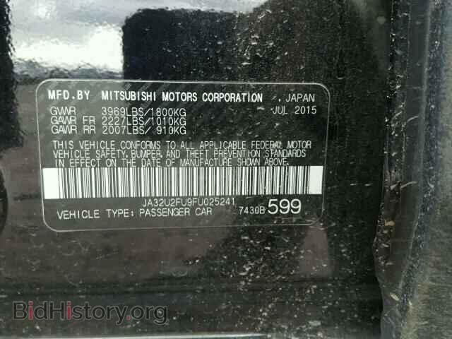 2015 MITSUBISHI LANCER - VIN: JA32U2FU9FU025241 - Фото 10