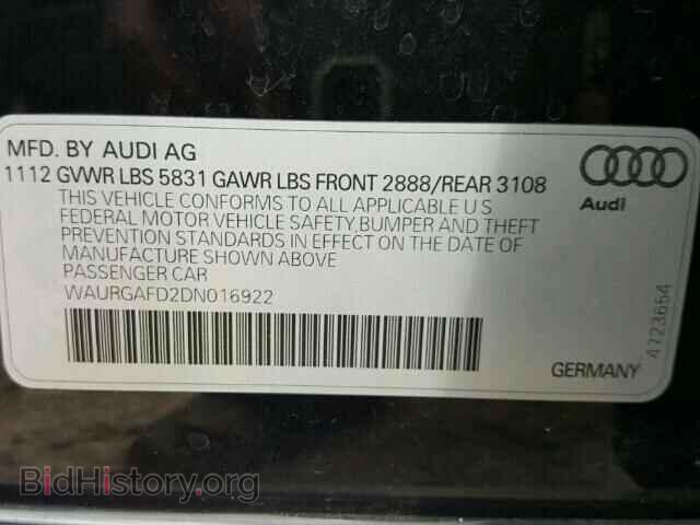 2013 AUDI A8 - VIN: WAURGAFD2DN016922 - Фото 10