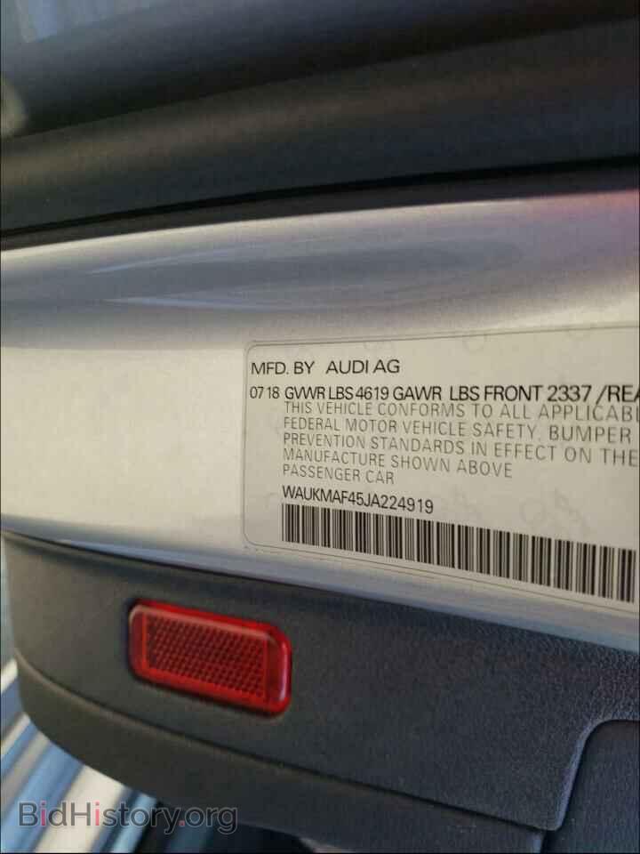 2018 AUDI A4 - VIN: WAUKMAF45JA224919 - Photo 10