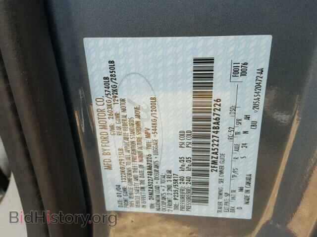 2004 FORD FREESTAR - VIN: 2FMZA52274BA67226 - Фото 10