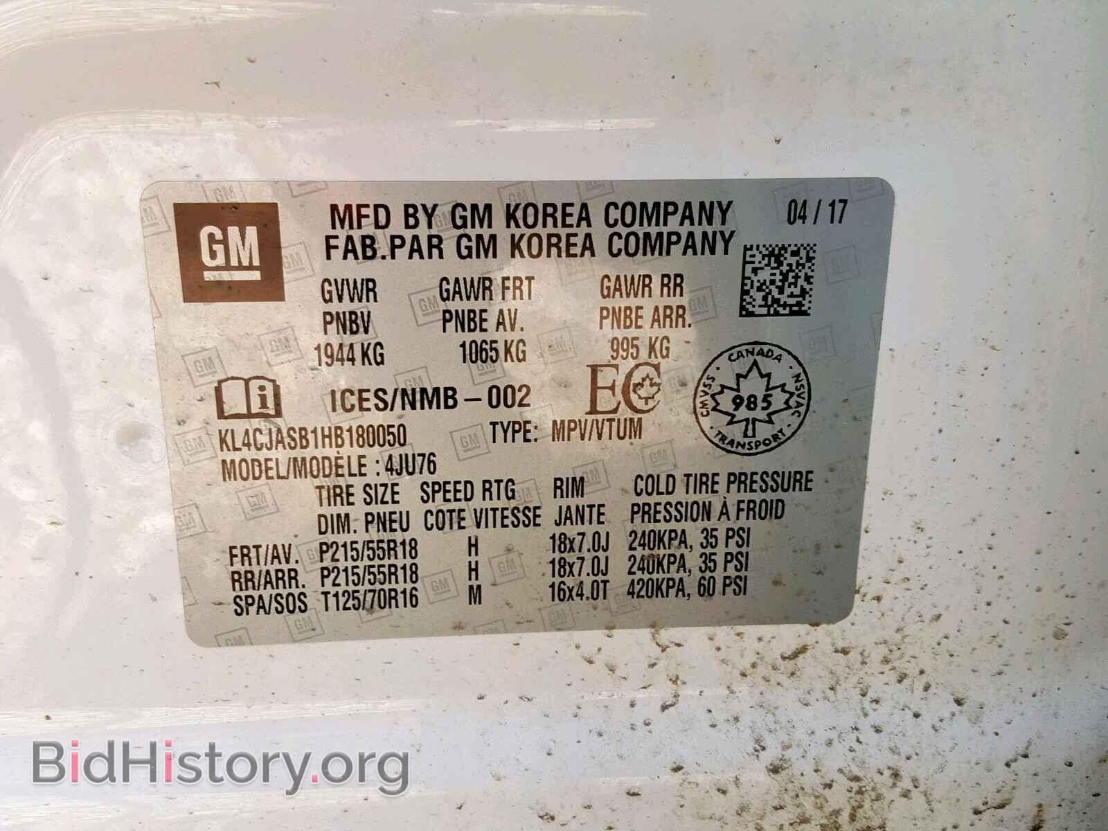 2017 BUICK ENCORE PRE - VIN: KL4CJASB1HB180050 - Photo 10