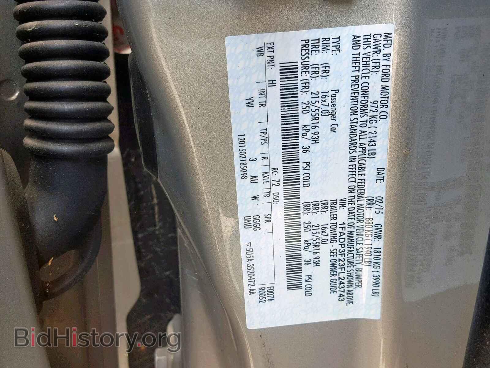 2015 FORD FOCUS SE - VIN: 1FADP3F23FL243743 - Фото 10