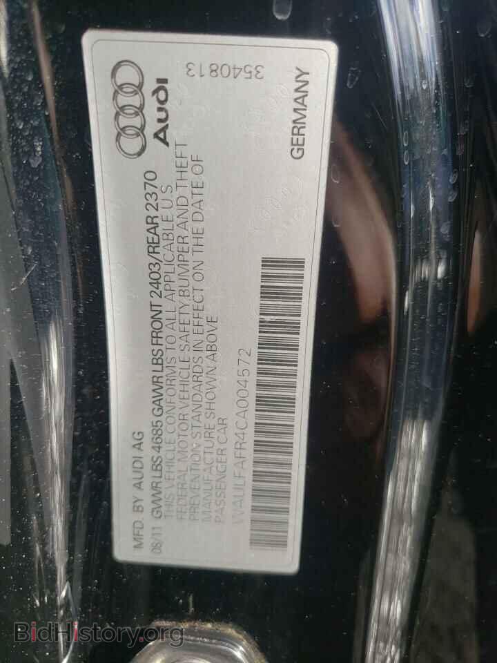 2012 AUDI A5 - VIN: WAULFAFR4CA004572 - Фото 12