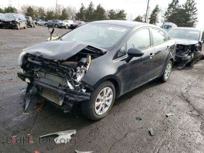 2014 Kia RIO EX, черный — VIN KNADN4A35E6326512, Copart