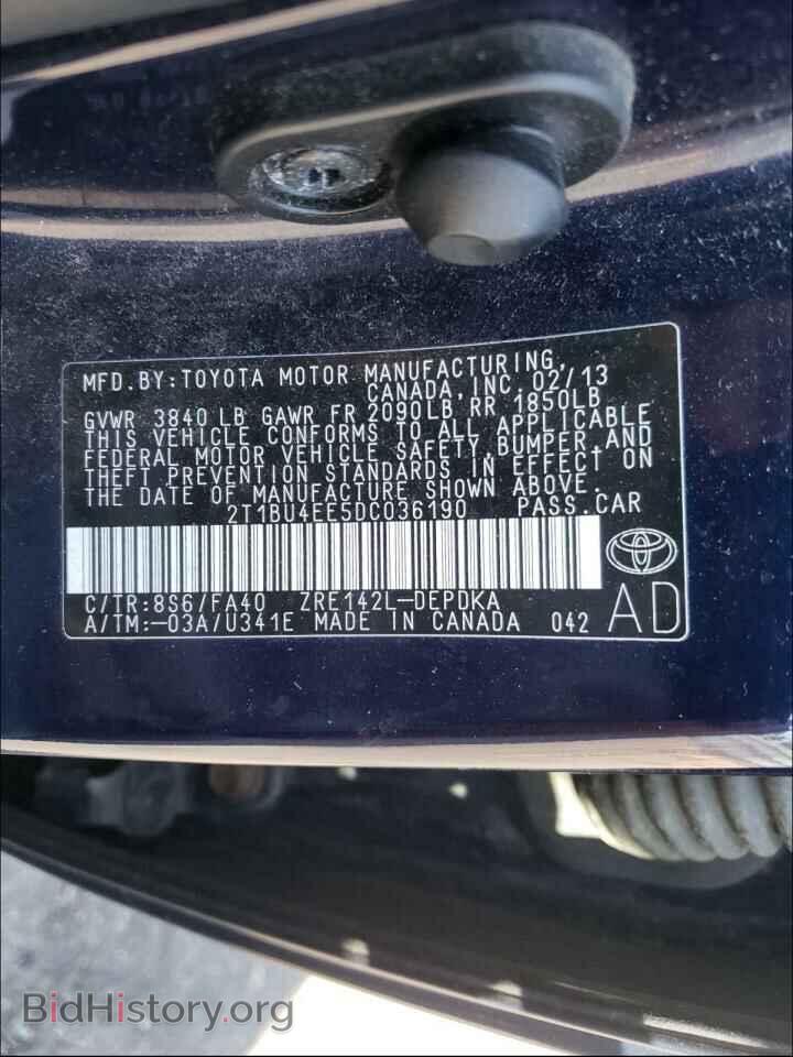 2013 TOYOTA COROLLA - VIN: 2T1BU4EE5DC036190 - Фото 10