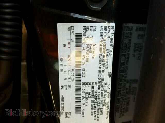 2014 FORD FOCUS - VIN: 1FADP3E23EL439939 - Фото 10