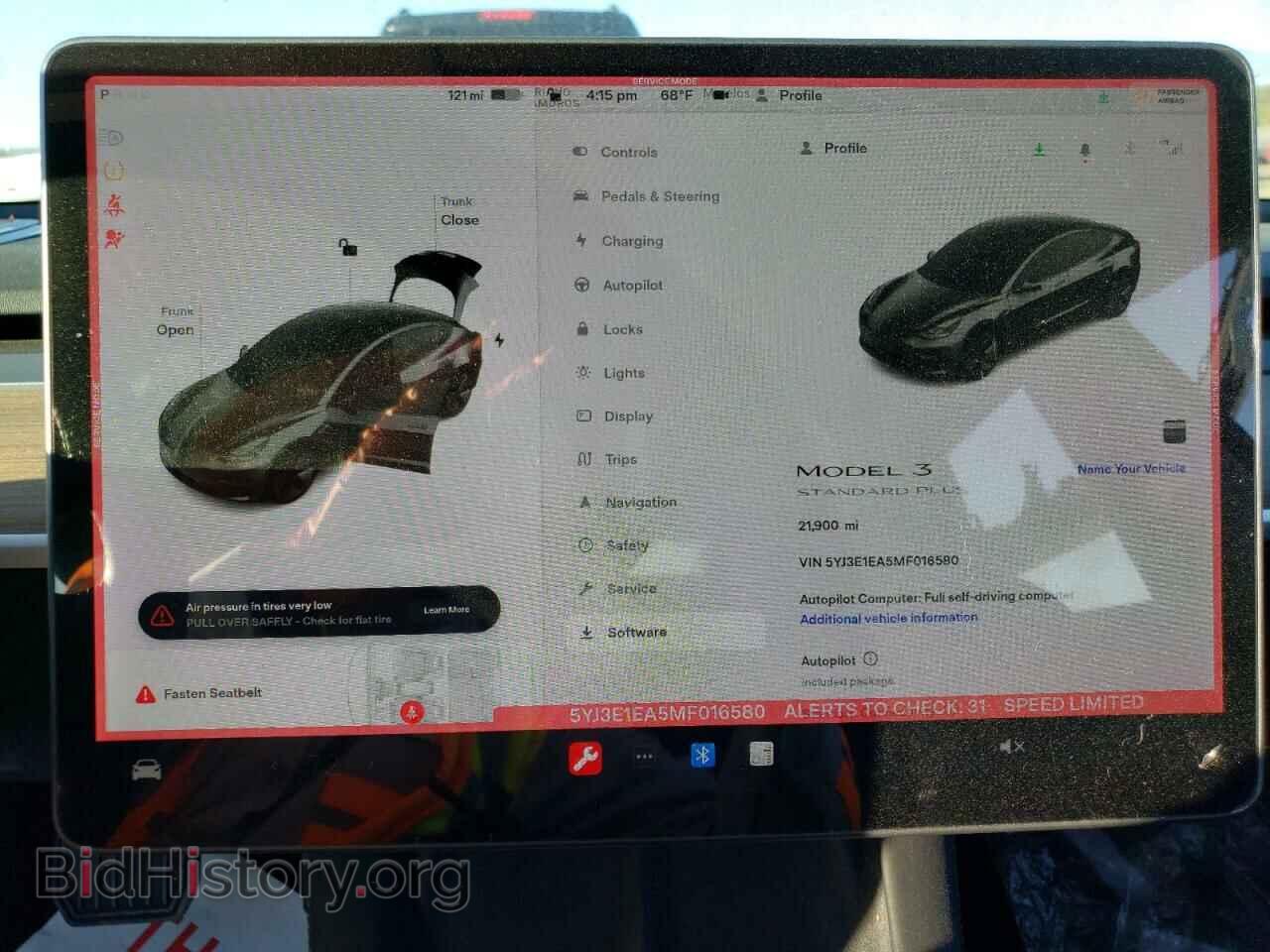 2021 TESLA MODEL 3 - VIN: 5YJ3E1EA5MF016580 - Фото 9