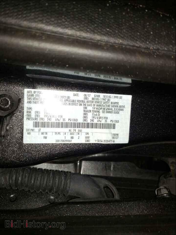 2017 FORD FOCUS - VIN: 1FADP3E29HL333595 - Фото 10