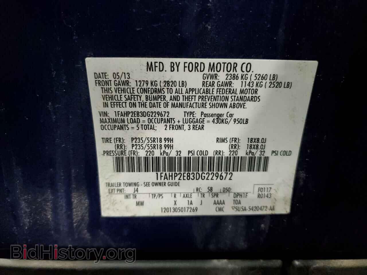 2013 FORD TAURUS - VIN: 1FAHP2E83DG229672 - Photo 13