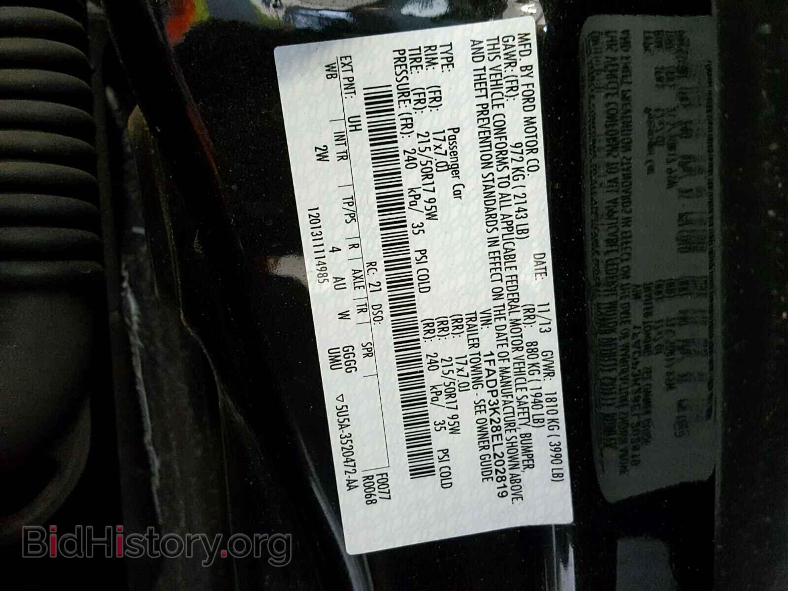 2014 FORD FOCUS - VIN: 1FADP3K28EL202819 - Photo 10