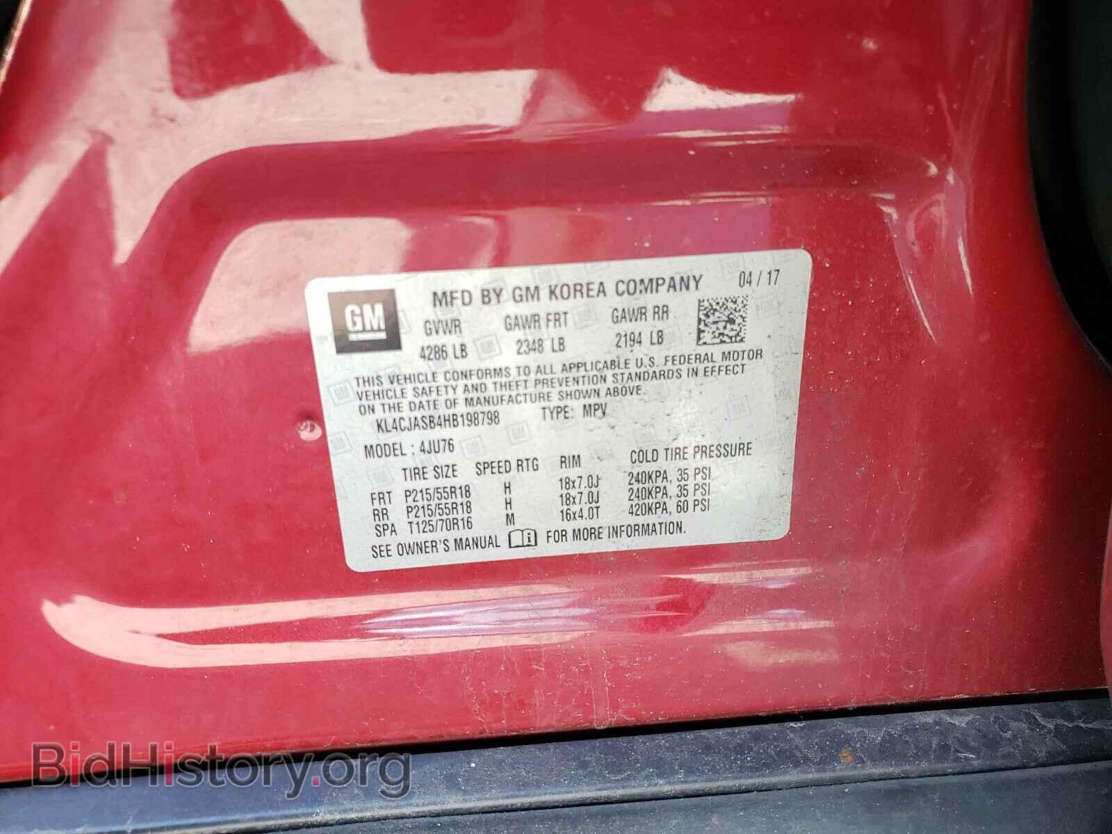 2017 BUICK ENCORE - VIN: KL4CJASB4HB198798 - Photo 10