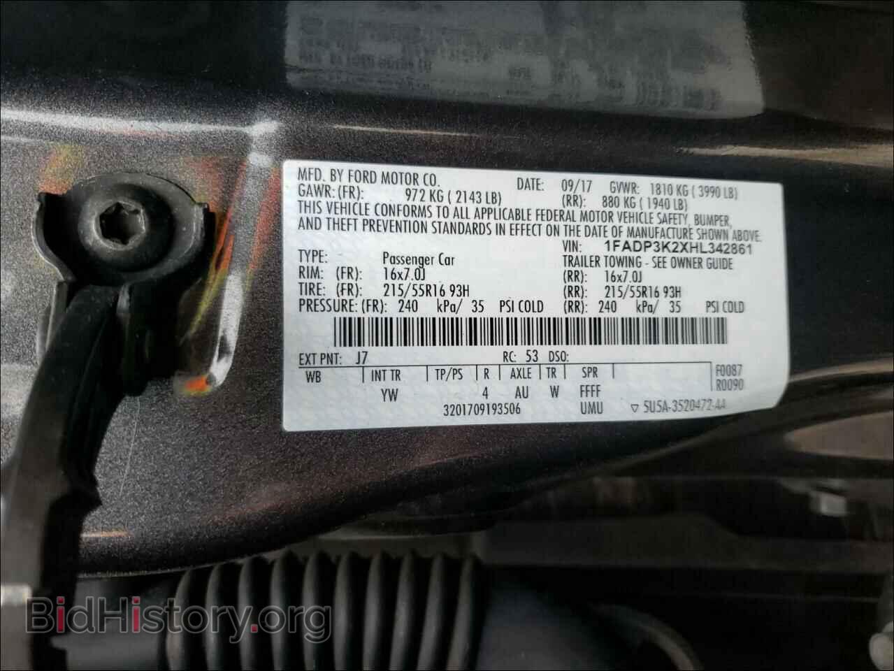 2017 FORD FOCUS - VIN: 1FADP3K2XHL342861 - Фото 10
