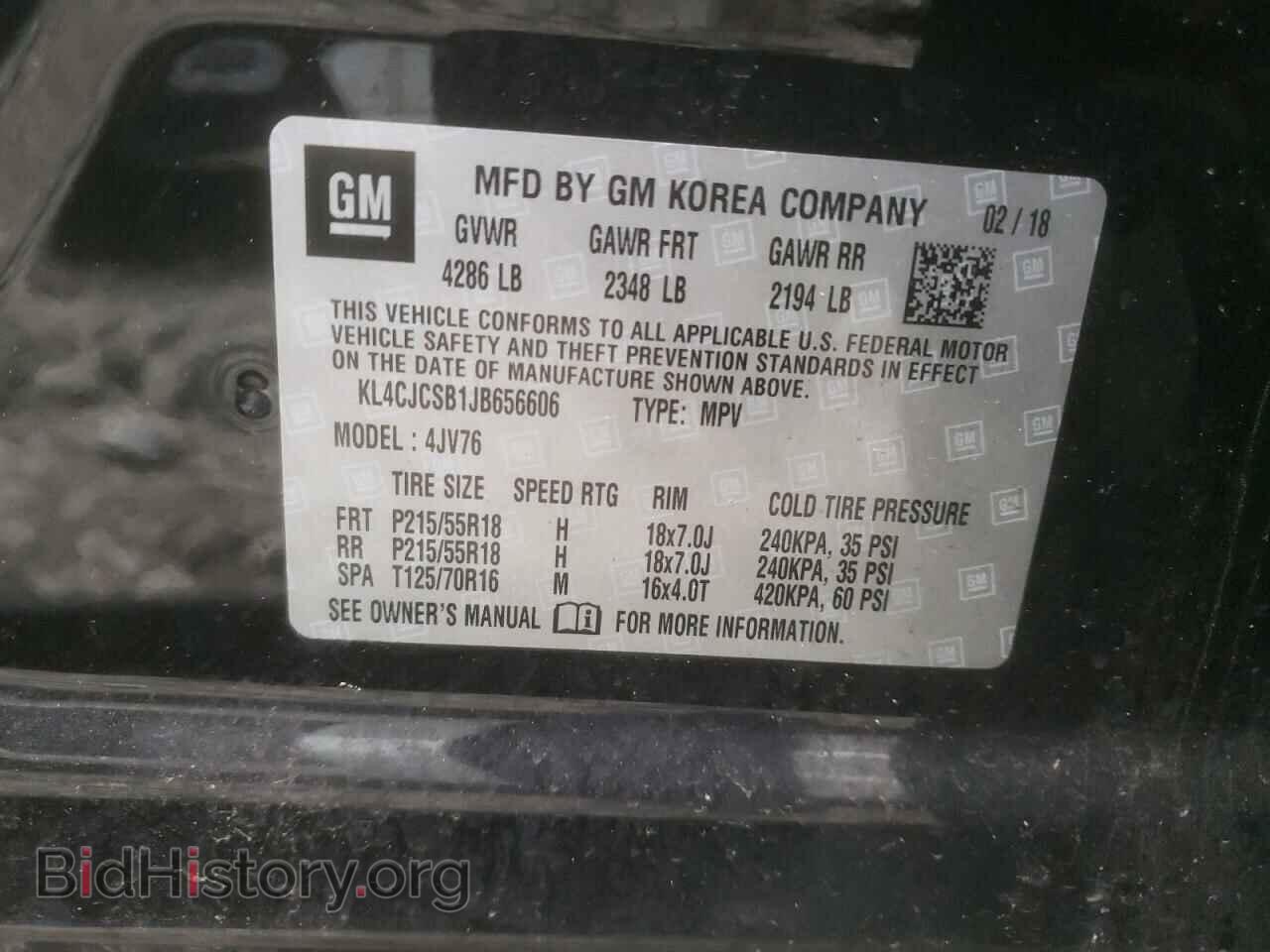 2018 BUICK ENCORE - VIN: KL4CJCSB1JB656606 - Фото 10