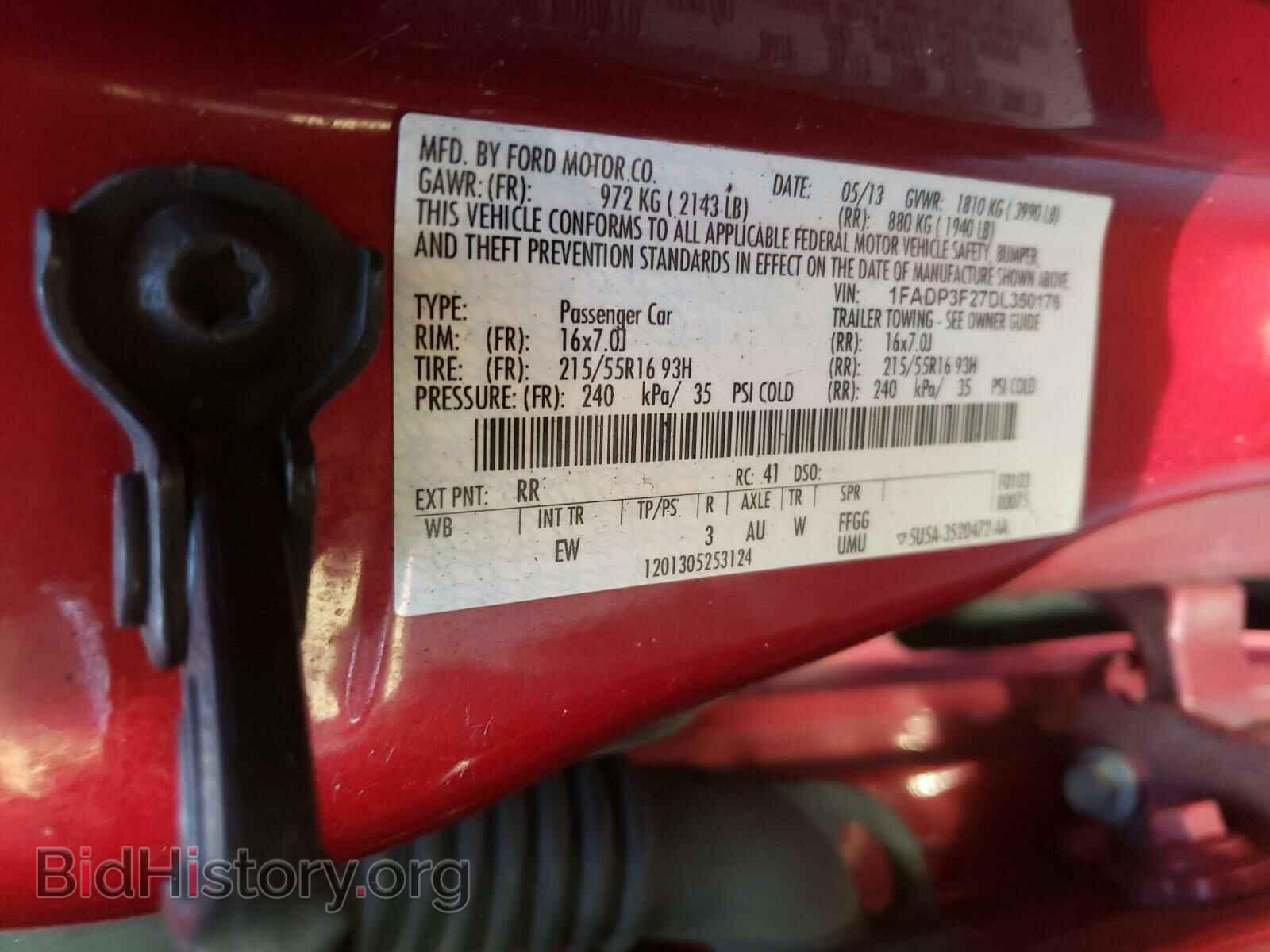 2013 FORD FOCUS - VIN: 1FADP3F27DL350176 - Фото 10