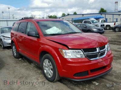 2016 Dodge JOURNEY SE, красный — VIN 3C4PDCAB6GT202990, Copart