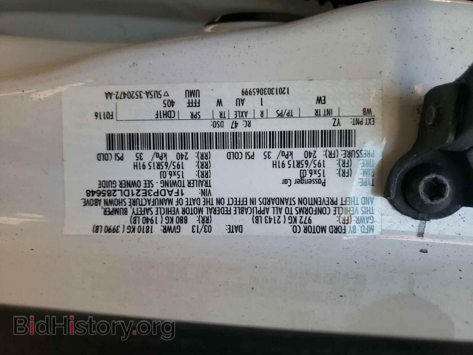 2013 FORD FOCUS - VIN: 1FADP3E21DL285648 - Фото 10