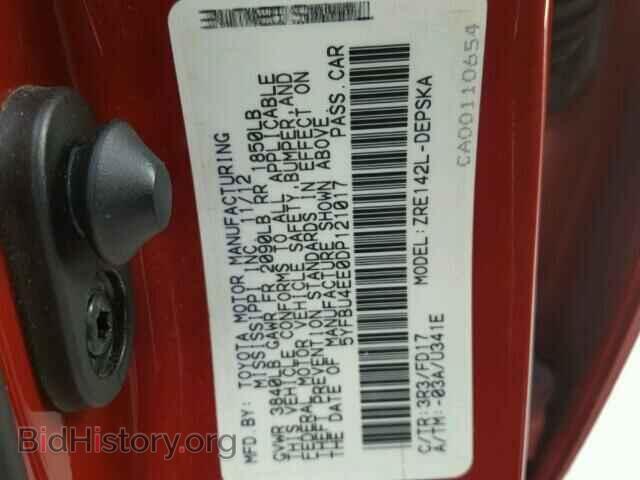 2013 TOYOTA COROLLA - VIN: 5YFBU4EE0DP121017 - Фото 10