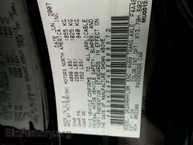 2008 MITSUBISHI ECLIPSE - VIN: 4A3AK24F48E008672 - Photo 10