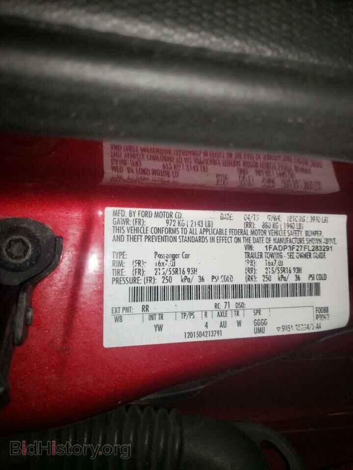 2015 FORD FOCUS - VIN: 1FADP3F27FL283291 - Фото 10
