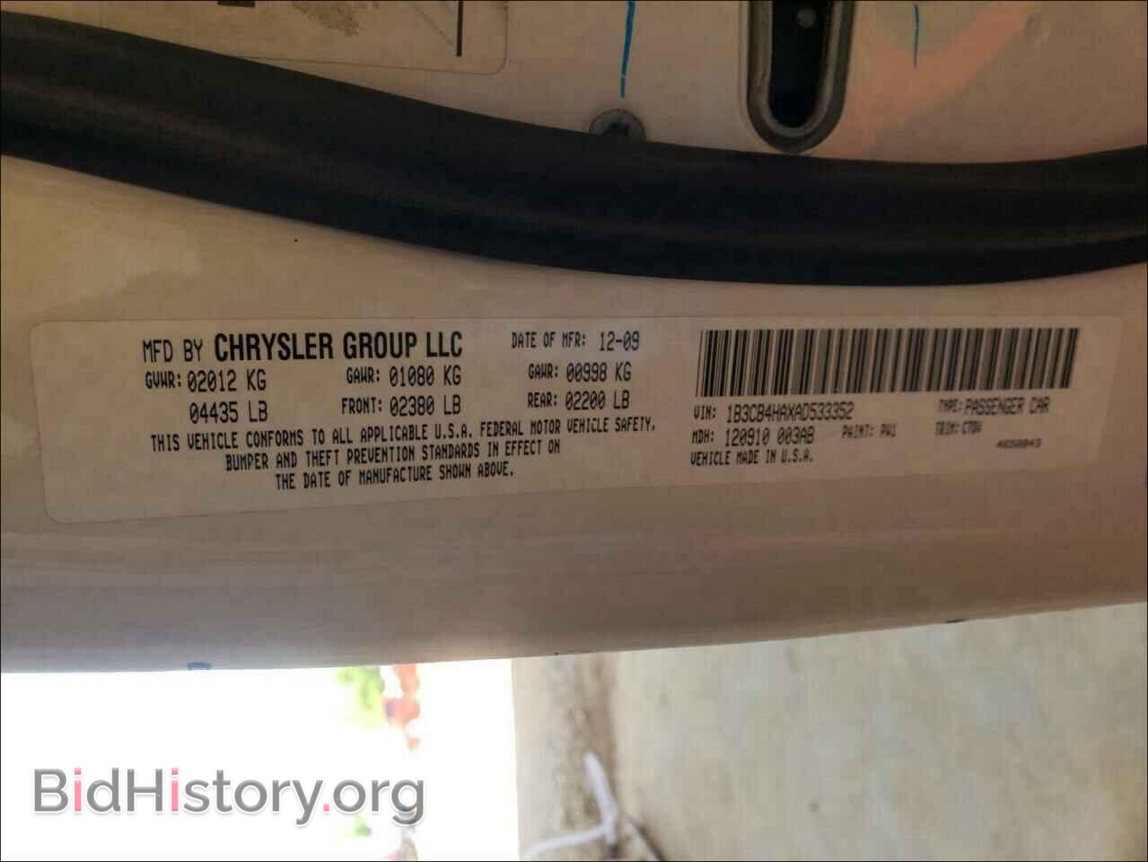 2010 DODGE CALIBER - VIN: 1B3CB4HAXAD533352 - Фото 10