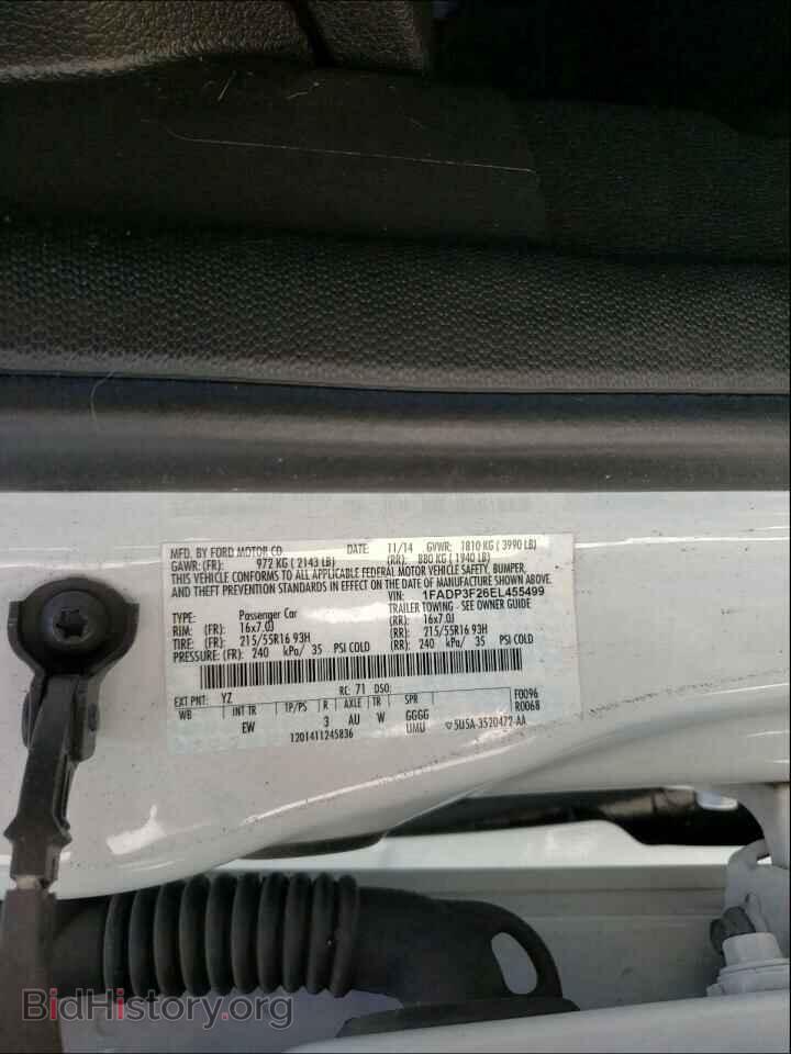 2014 FORD FOCUS - VIN: 1FADP3F26EL455499 - Фото 10