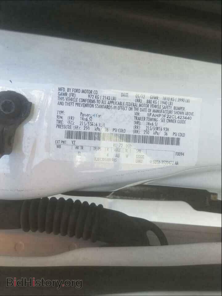 2012 FORD FOCUS - VIN: 1FAHP3F22CL423440 - Photo 10