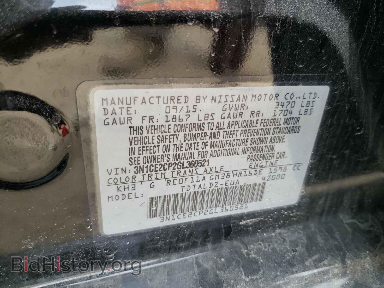 2016 NISSAN VERSA - VIN: 3N1CE2CP2GL360521 - Photo 10