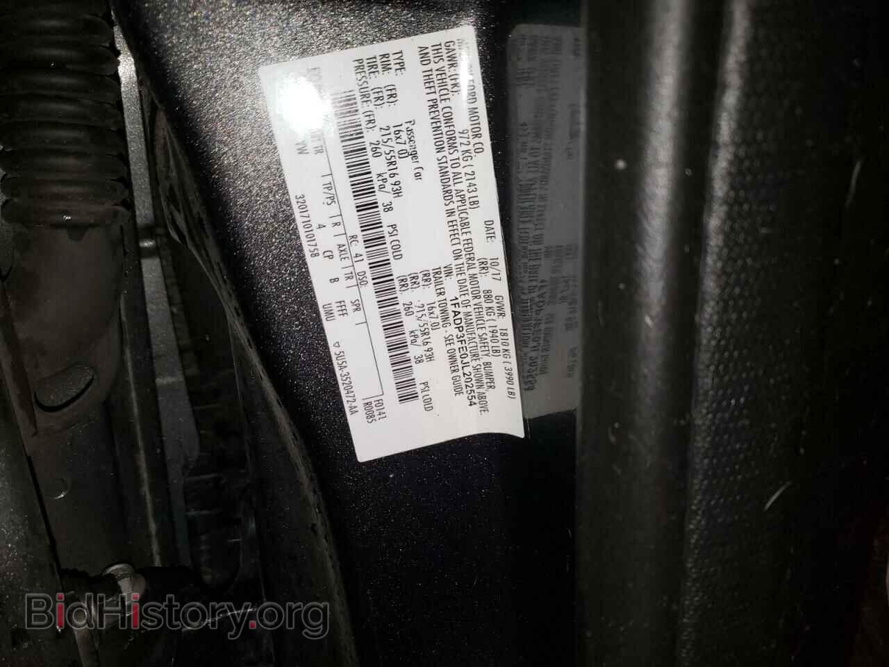 2018 FORD FOCUS - VIN: 1FADP3FE0JL202554 - Фото 12