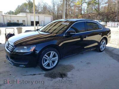 2014 Volkswagen PASSAT SE, черный — VIN 1VWBN7A31EC112322, Copart