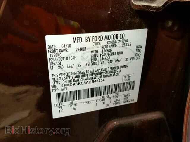 2010 FORD EDGE - VIN: 2FMDK3KC8ABB45254 - Фото 10