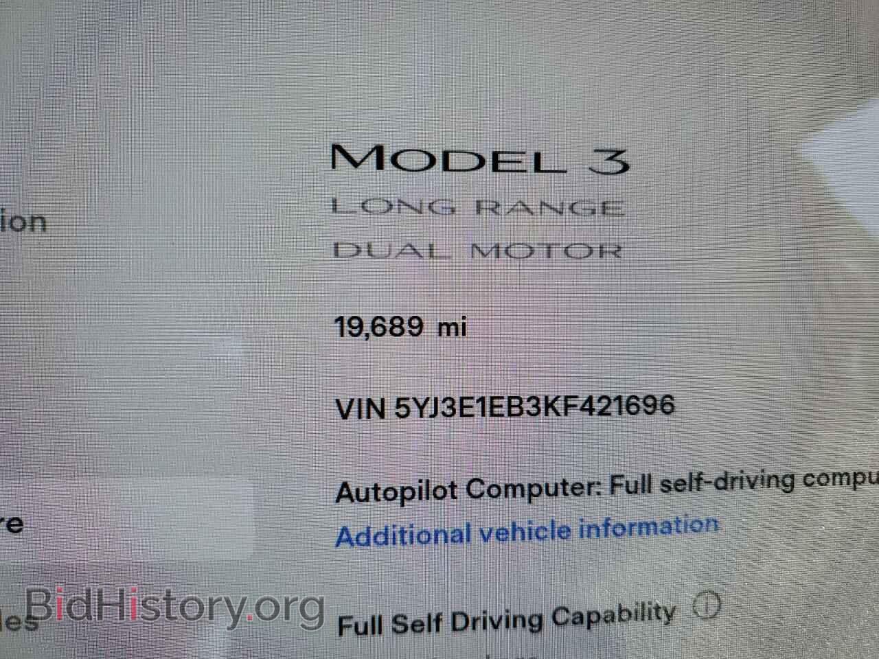 2019 TESLA MODEL 3 - VIN: 5YJ3E1EB3KF421696 - Фото 9