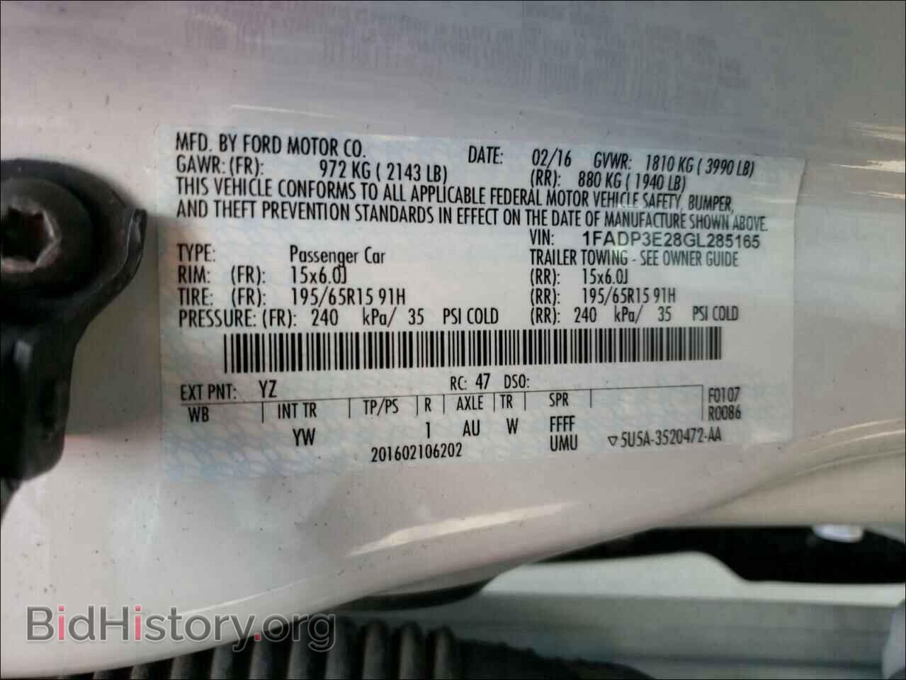 2016 FORD FOCUS - VIN: 1FADP3E28GL285165 - Photo 10