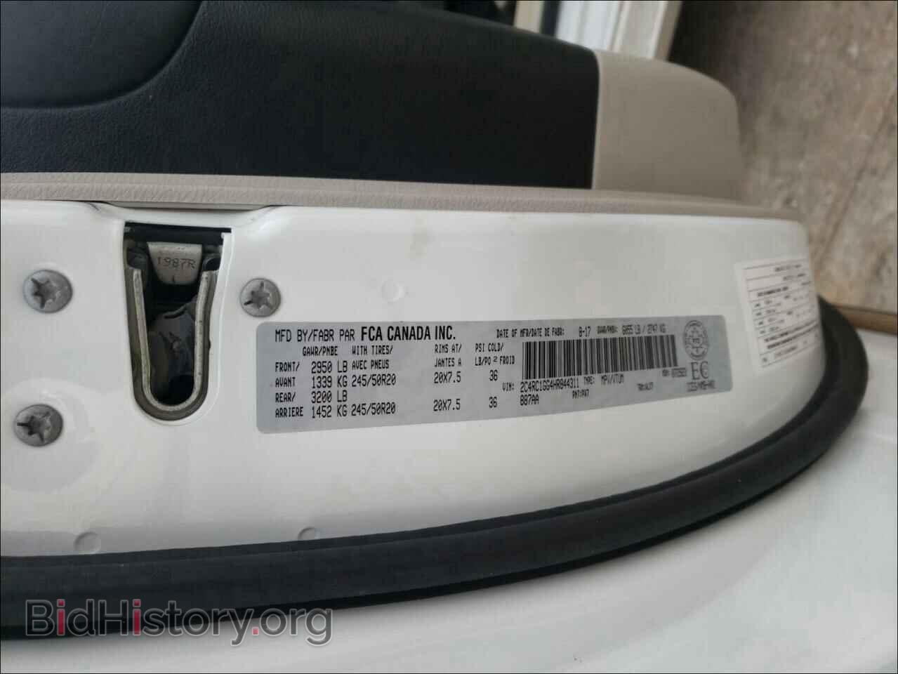 2017 CHRYSLER PACIFICA - VIN: 2C4RC1GG4HR844311 - Фото 10