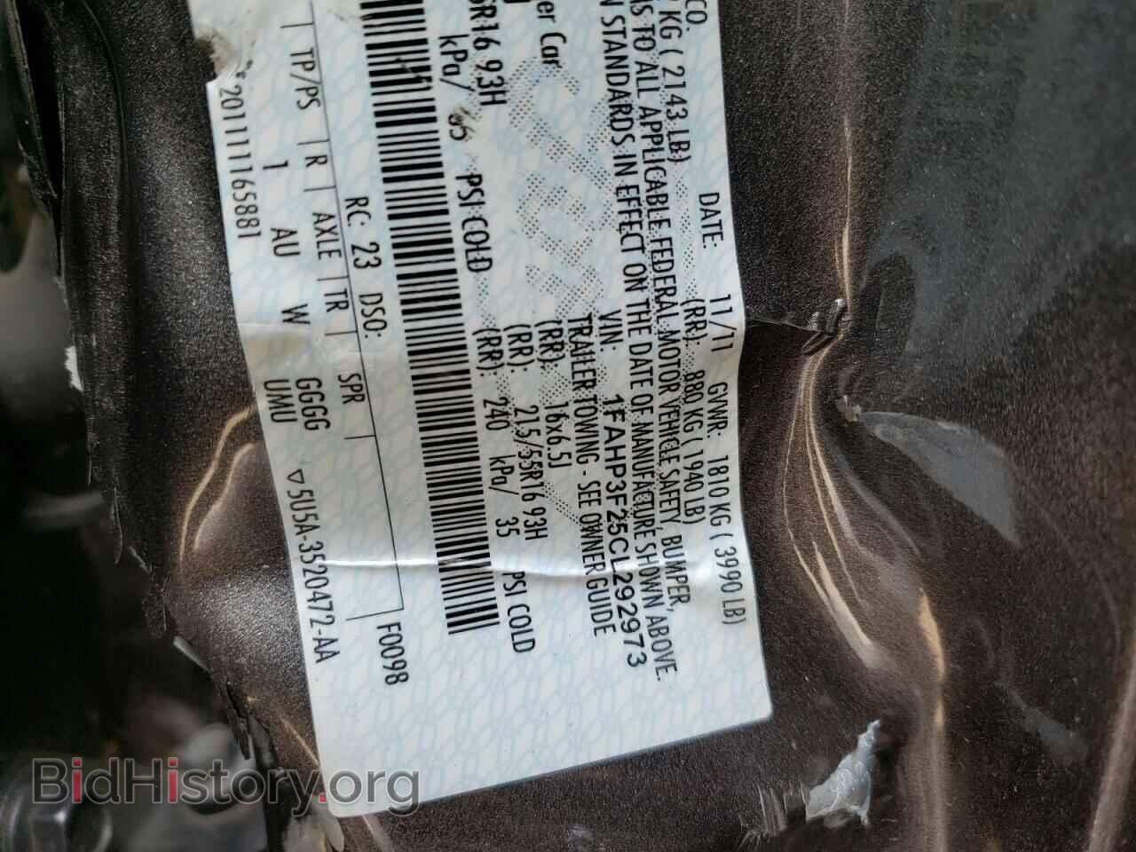 2012 FORD FOCUS - VIN: 1FAHP3F25CL292973 - Фото 10