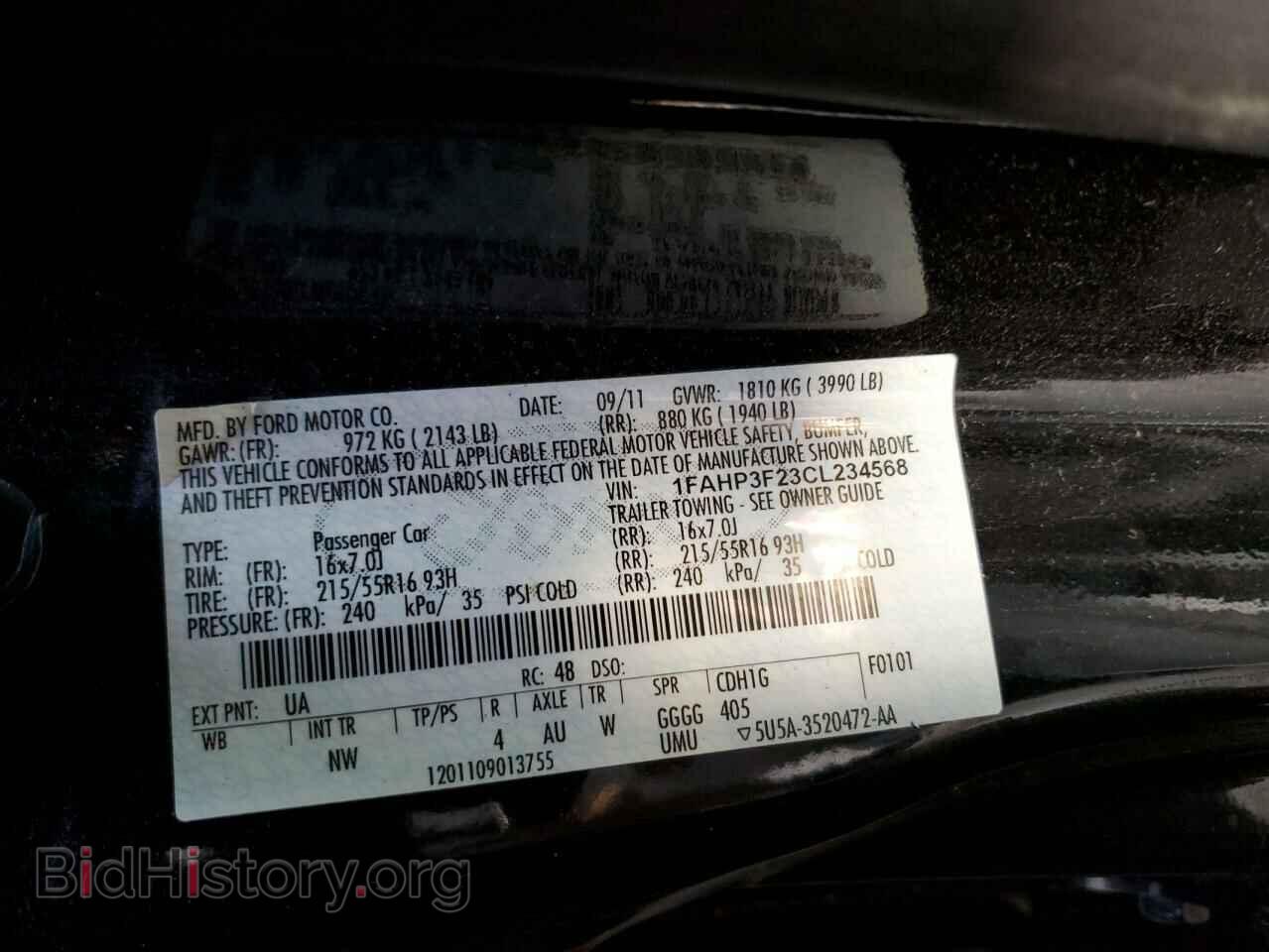 2012 FORD FOCUS - VIN: 1FAHP3F23CL234568 - Фото 12