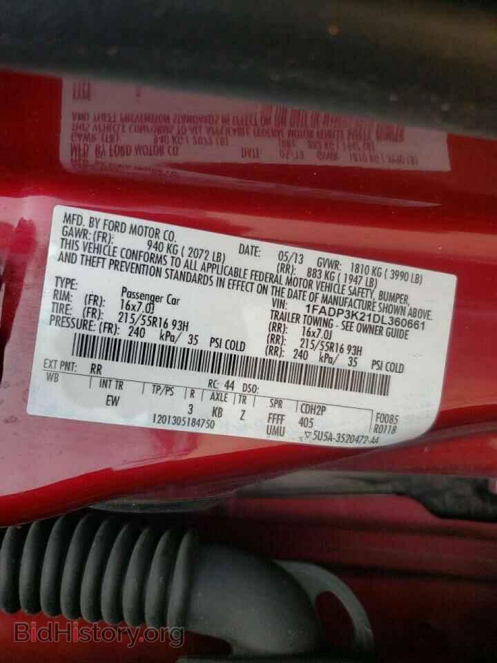 2013 FORD FOCUS - VIN: 1FADP3K21DL360661 - Фото 10