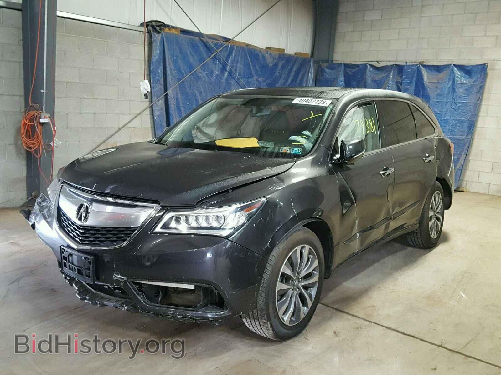 2014 ACURA MDX - VIN: 5FRYD4H42EB001017 - Фото 2