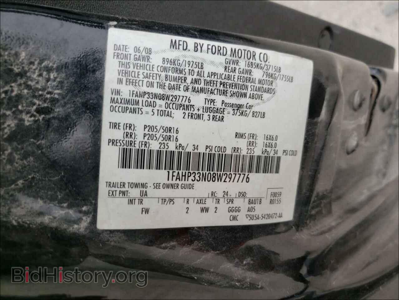 2008 FORD FOCUS - VIN: 1FAHP33N08W297776 - Фото 10