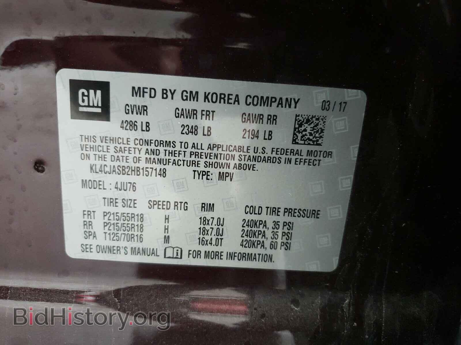 2017 BUICK ENCORE - VIN: KL4CJASB2HB157148 - Photo 10
