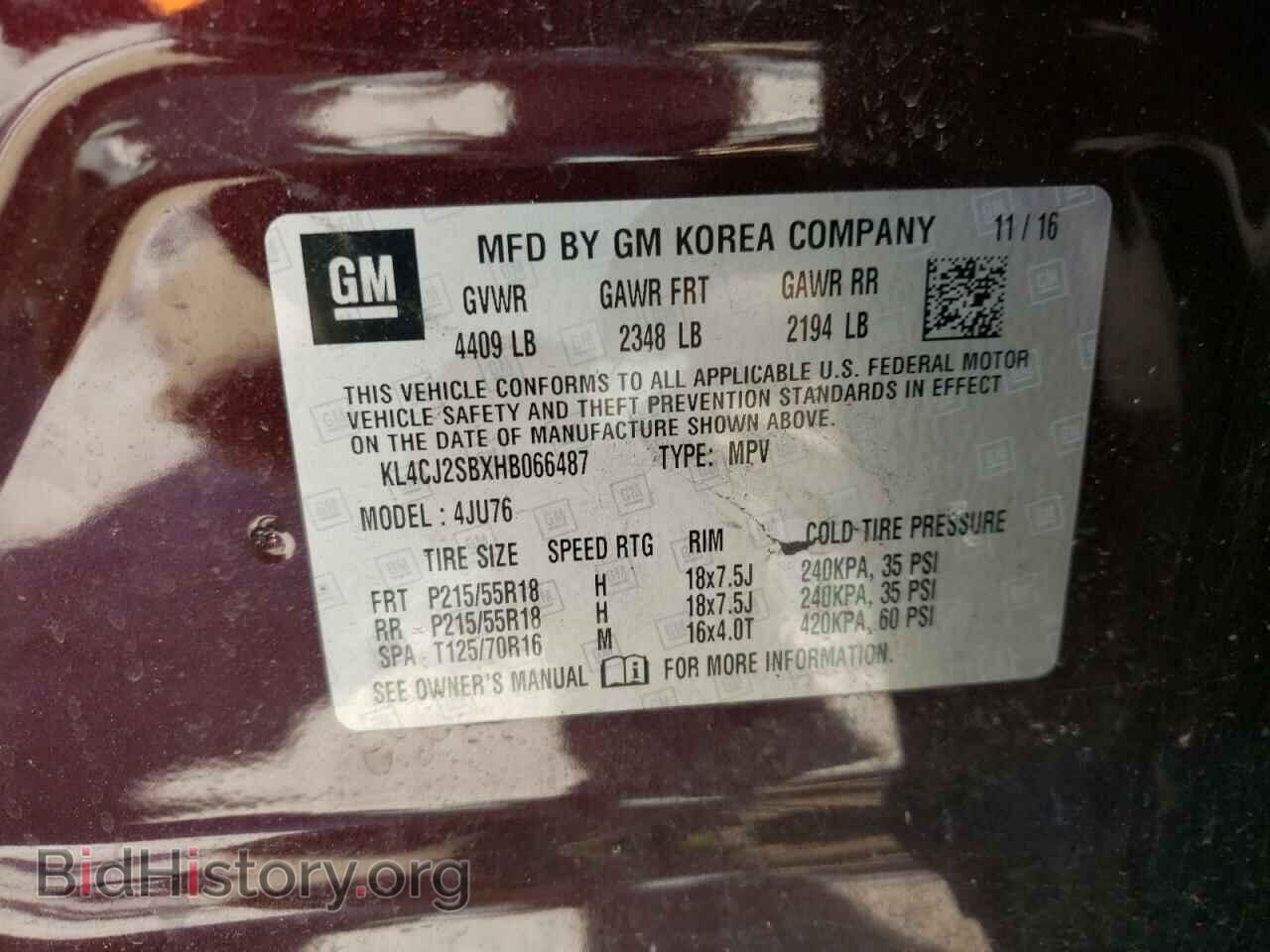 2017 BUICK ENCORE - VIN: KL4CJ2SBXHB066487 - Фото 10