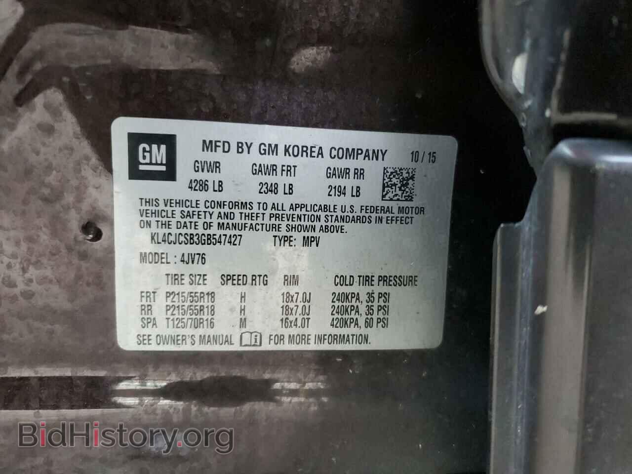 2016 BUICK ENCORE - VIN: KL4CJCSB3GB547427 - Photo 13