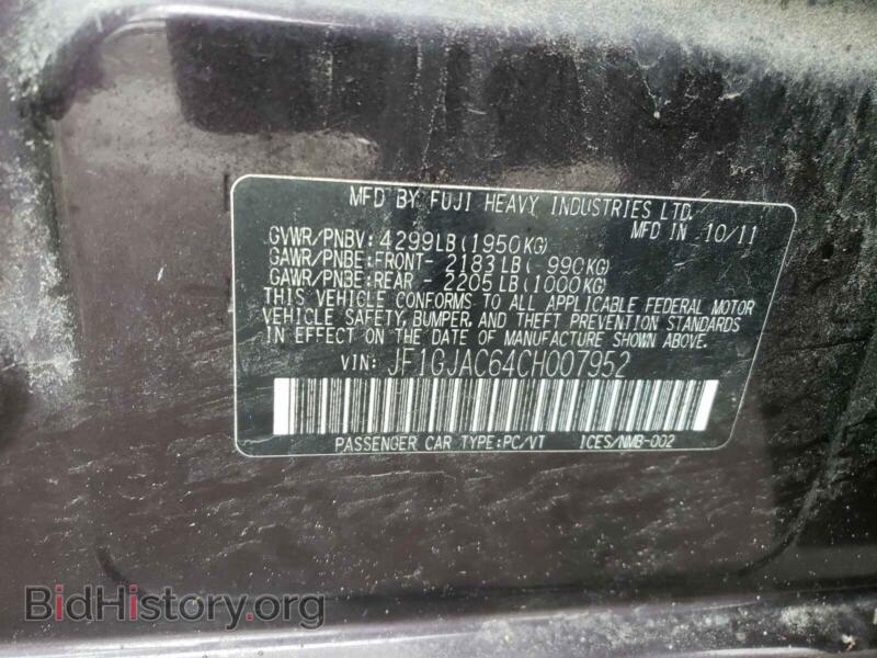 2012 Subaru IMPREZA (VIN JF1GJAC64CH007952) — photo 10 of 10