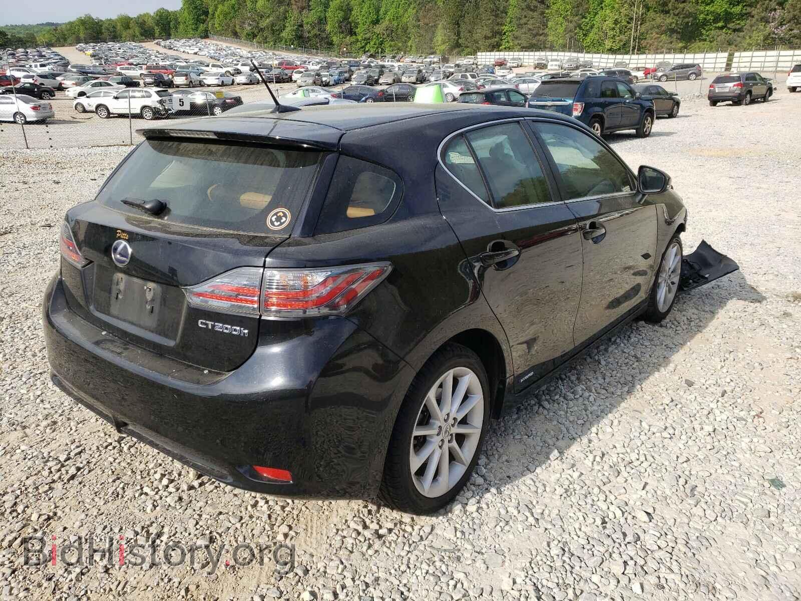 2012 LEXUS CT 200 - VIN: JTHKD5BH2C2076260 - Фото 4