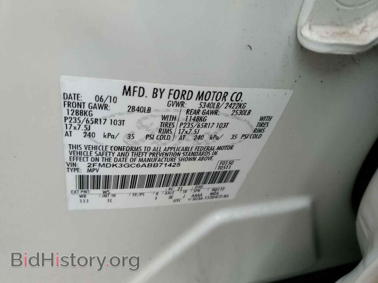 2010 FORD EDGE - VIN: 2FMDK3GC6ABB71425 - Photo 14