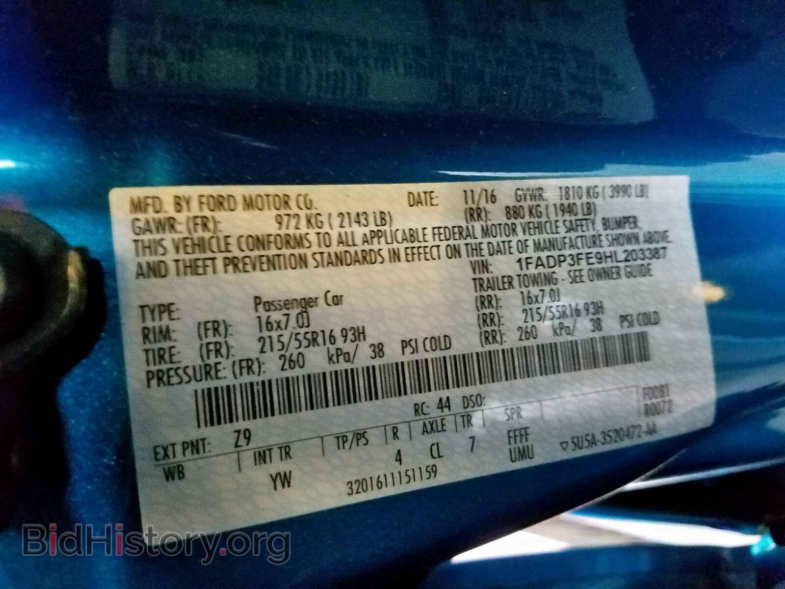 2017 FORD FOCUS SE - VIN: 1FADP3FE9HL203387 - Фото 10