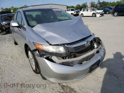 2012 Honda CIVIC Civic LX, silver — VIN 19XFB2F53CE078707, Copart