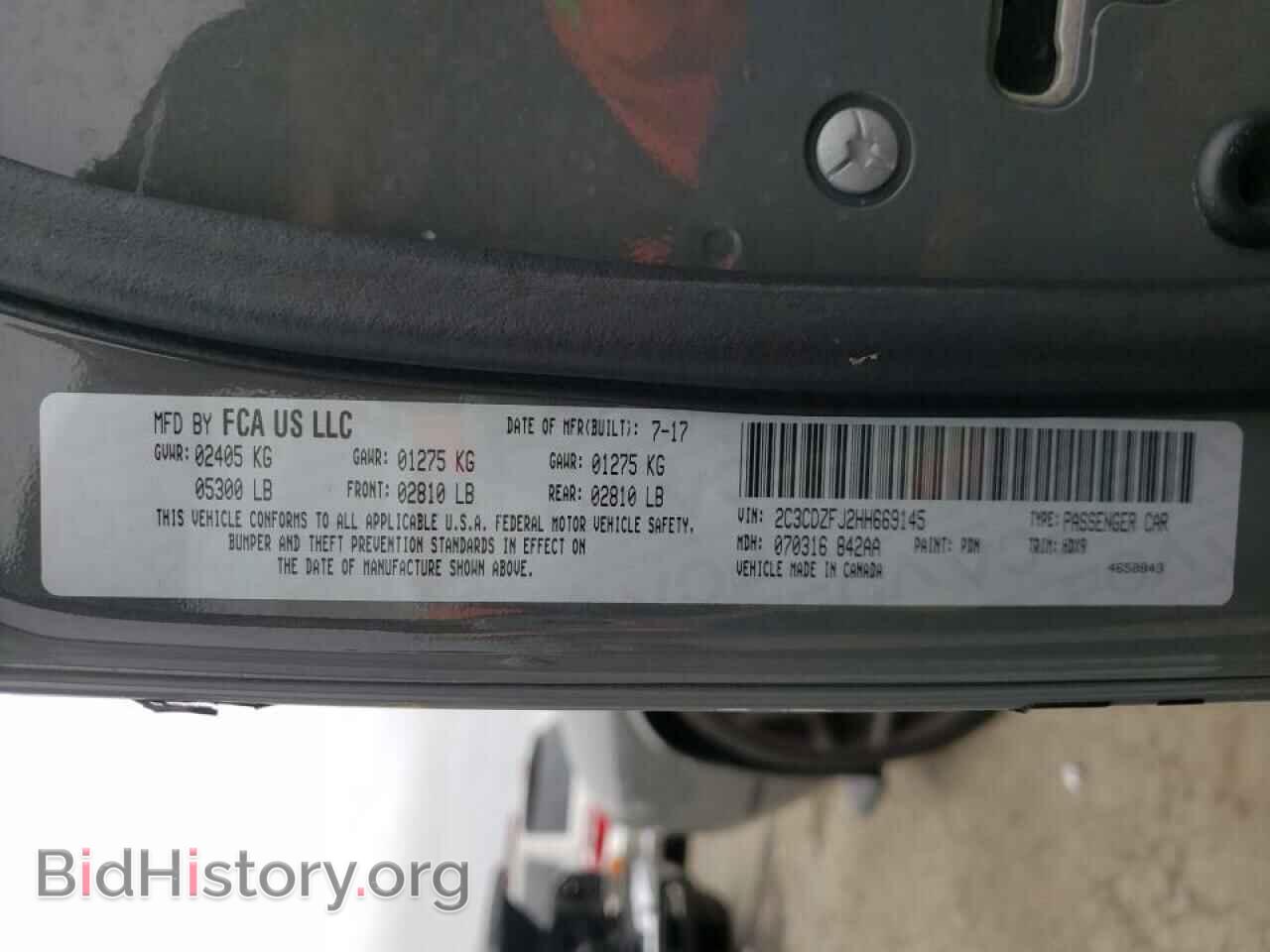 2017 DODGE CHALLENGER - VIN: 2C3CDZFJ2HH669145 - Photo 10