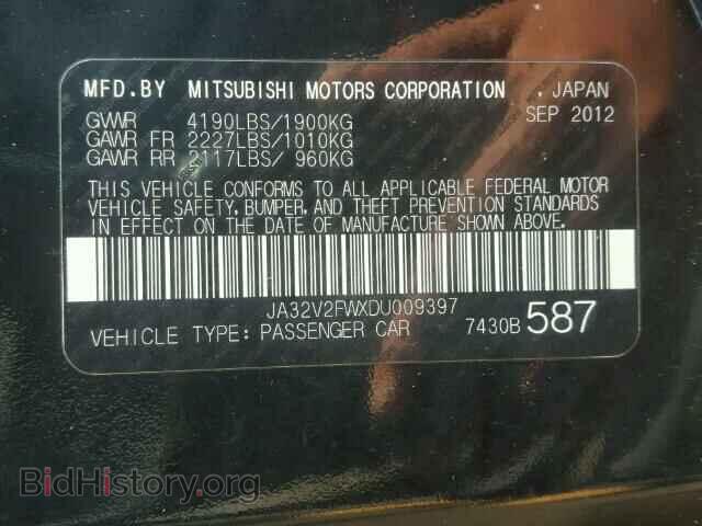 2013 MITSUBISHI LANCER - VIN: JA32V2FWXDU009397 - Фото 10