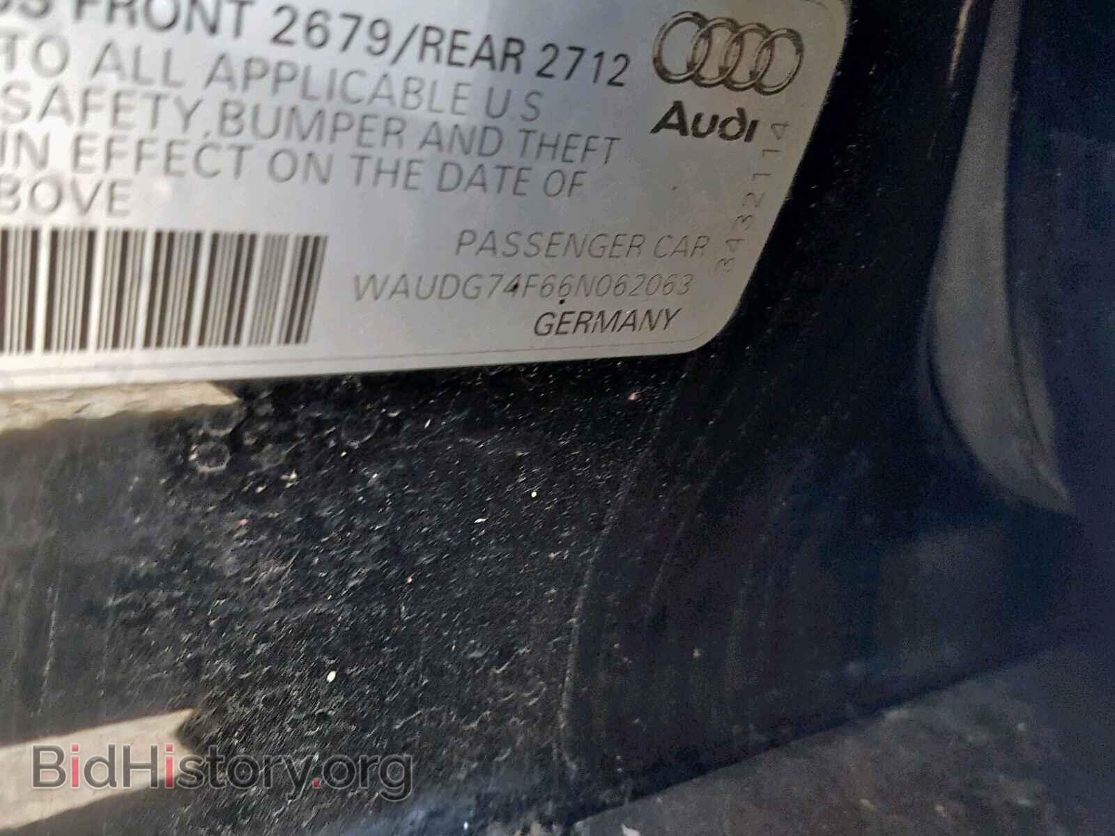 2006 AUDI A6 - VIN: WAUDG74F66N062063 - Фото 10