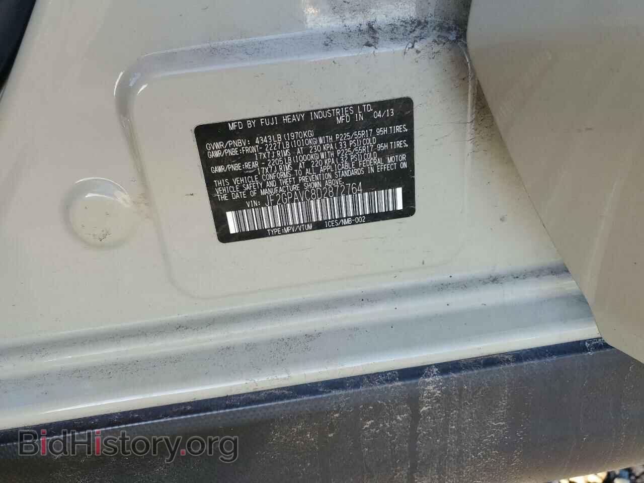 2013 SUBARU XV - VIN: JF2GPAVC8D2872764 - Фото 12